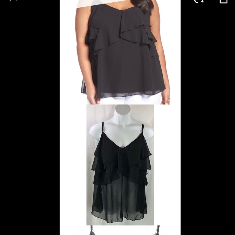 Sejour Black sheer tank top size 16w Brand New